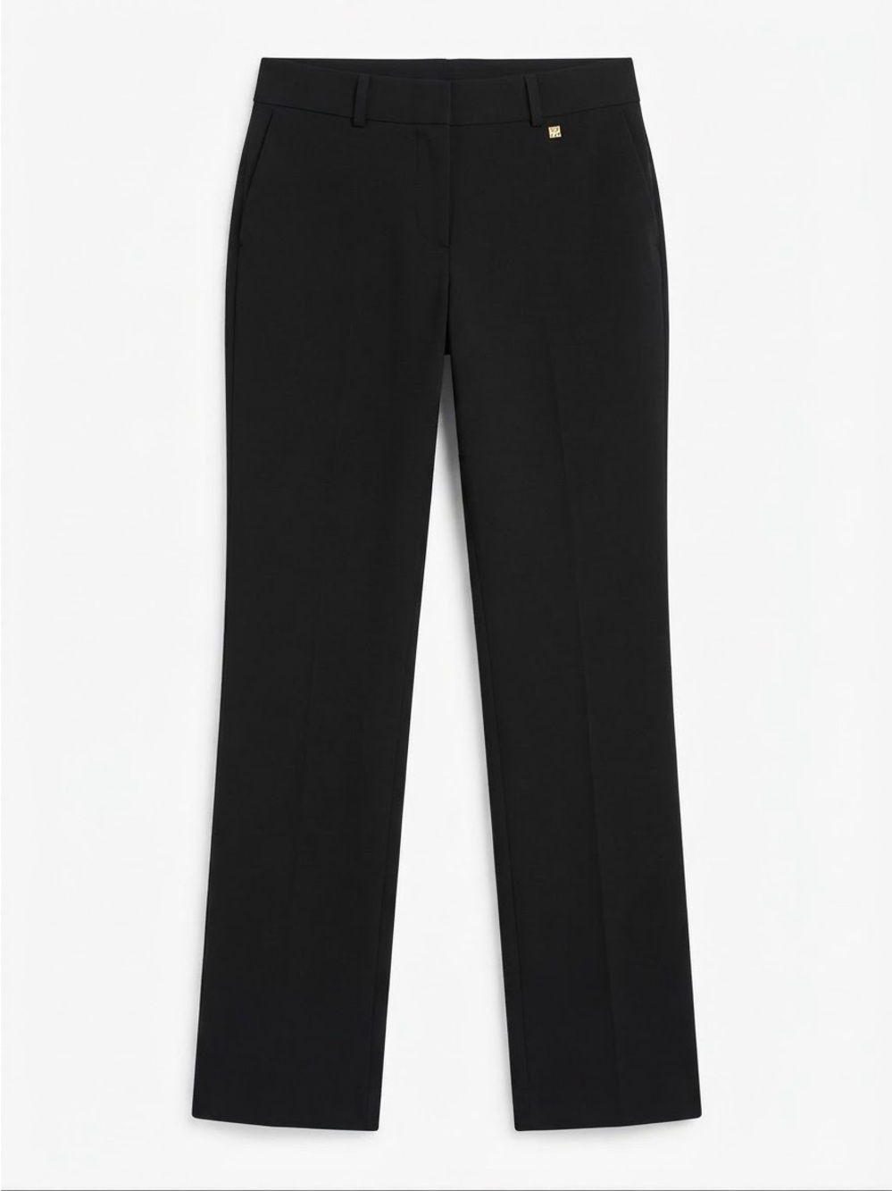 Anne Klein Black Straight-Leg Trousers size 10